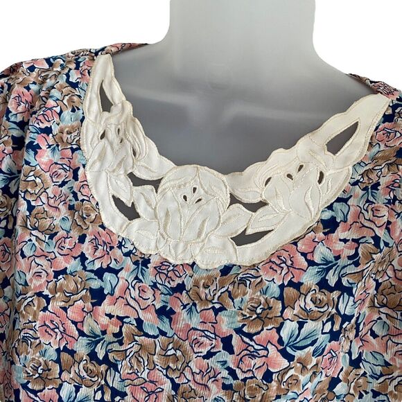 Blake Elizabeth 12 Vintage Dress Floral Print Long Sheath Flowy VTG - Picture 9 of 12